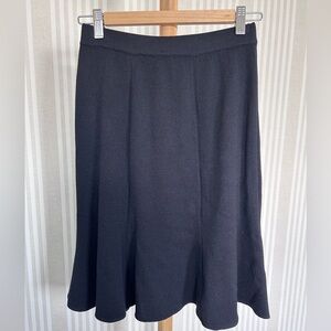 St John Collection Basics Wool Blend Fit & Flare Tulip Skirt Black Size 4